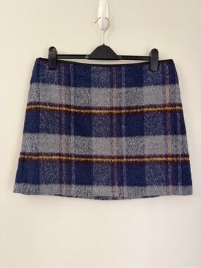 M&S Ladies Skirt Wool Blend Teal Size 16 A023